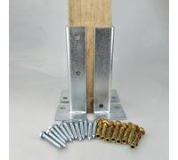 Support Poteau Bois Prise En Charge de La Base Postale Réglable - 40 50 60 70 80 90 100 120 140 150 200 Mm Supports de Support de Pont de Clôture, 1/2/4pcs Colonne Posteur Posteur D'ancrage avec Vis(4