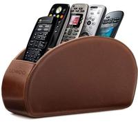 Support pour 5 télécommandes, modèle étroit, en cuirPolyuréthanenoir