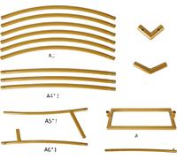 Support pour arc, design métallique élégant, facile à monter, or, 2m*2m