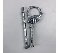 Support pour assiettes à gâteaux à 23 niveaux en alliage de zinc pour présentation de gâteaux multicouches dans les hôtels, les clubs et les lieux de mariage avec design amovible (argenté, 2 couches)