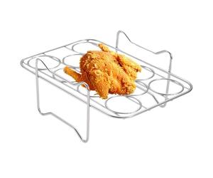 Support pour autocuiseur - Support vapeur en acier inoxydable - Grille de cuisson multifonction pour friteuse à air - Cuiseur vapeur rond robuste pour refroidir les œufs, la viande et la cuisson