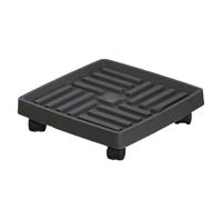 Support Pour Avec Roues - Support Carré Ventilé Robuste En Résine | Soucoupe Végétale Mobile | Trous De Drainage Pour Évacuer L'excès D'eau, Empêchant Le Pot De Fleur Intérieur Extérieur Patio