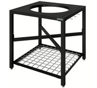 Table modulaire noire pour Big Green Egg Large avec plateau-grille inclus (sans