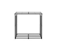 VEVOR Support à bois de chauffage métal avec toit incliné 185×70×180 cm 299,4 kg thermolaqué