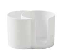 Support pour boules en coton - Distributeur de boules d'allodon, distributeur Qtip à double trou, conteneur portable et organisateur de coussinets pour petits articles, finition