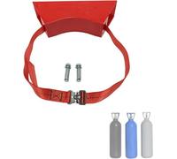 Support pour Bouteille Doxygène avec Sangle Réglable, Support Durable en Abs pour Bouteilles De 8 à 40 L, Vis Incluses, Solution De Rangement Idéale pour Bouteilles Red 9pcs