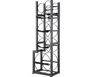 Support pour bouteilles de réfrigérant, avec 1 bouteille de 50 lb, 2 bouteilles de 30 lb et 3 autres petites bouteilles, support pour bouteilles cylindriques 15,55 x 12,99 x 49,8 pouces, support et fi