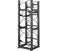 Support pour bouteilles de réfrigérant, avec 2 bouteilles de 30 lb et 3 autres petites bouteilles, support pour bouteilles cylindriques 12,79 x 12,99 x 47,12 pouces, support et fixations pour bouteill