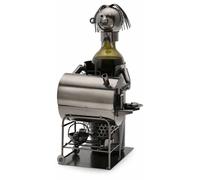 Support pour bouteilles de vin, en fer, 20 cm, décoratif