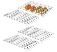 Support pour capsules de café, lot de 4, capacité pour 30 capsules, transparent, dimensions : 25 x 32 x 2,2 cm