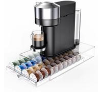 Support pour capsules de café - Modèle KF-C10 - Pour 40 capsules - En acrylique - Transparent - Organisateur pour capsules de café