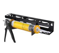 Support pour cartouche de graisse - 40,5 x 8,5 x 9 cm acier | Support pour tuyau de graisse mural | Organisateur de mastic Caulk Guunn | Tube pour calfeutrage en métal | Étagère de stock