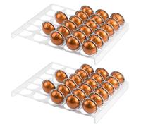 Support pour chignons en acrylique, 30 fentes, lot de 2, transparent