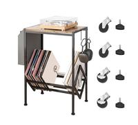 Support pour disques vinyles, étagère de rangement à double étages, pour | Rangement de plaques adapté pour studio, appartement, salle de bain, salon, bureau d'angle et chambre à coucher