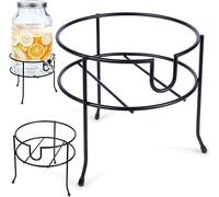 Support pour distributeur en verre avec robinet pour boissons en métal noir