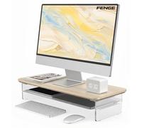 Support pour écran en acrylique, avec espace de rangement spacieux, support universel pour écran