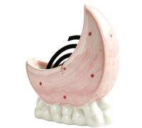 Support pour encens en - Décoration en céramique en forme de lune adorable - Support brûleur d'encens en | pour chambre, bureau, salle de méditation, studio de yoga et salon