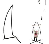 Support pour fauteuil suspendu, charge maximale 110 kg, réglable en hauteur, base en croix, réglage par chaîne en acier, convient à la plupart des fauteuils suspendus