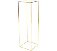 Support pour fleurs et colonne pour plantes - Podium - Fer - Design moderne - 31 × 31 × 100 cm - Décoration de mariage/événement - Or