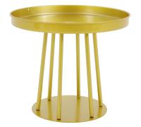 Support pour fleurs - Support pour pots de fleurs - Design rond - Structure en métal - Doré