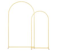 Support pour fond en arc, lot de 2, 2,2 m et 1,8 m, structure stable, montage facile, support pour fond en arc métallique doré pour mariage, anniversaire, remise de diplôme, célébration et décoration