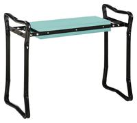 Support pour genoux de jardinage, en tube d'acier et mousse, dimensions totales 58 x 28 x 49 cm, dimensions plié 60 x 27 x 13,5 cm, charge maximale 150 kg, poids net 2,58 kg