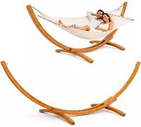 Support pour hamac, 325 cm – structure en bois robuste pour l'extérieur, adaptée aux hamacs pour 2 personnes – support en bois résistant aux intempéries, idéal pour le jardin, la terrasse ou le balcon
