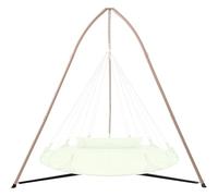 Support pour hamac à Trois Pieds Polyvalent et Robuste pour Usage intérieur et extérieur, avec Conception Triangulaire réglable en Hauteur, capacité de 150 kg, Assemblage Facile, Support Seul - Marron