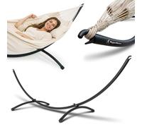 Support pour hamac en acier, en forme d'arc, noir - structure autoportante pour hamac 200 x 150 cm, jardin, terrasse, véranda