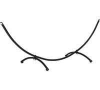 Support pour hamac Fortuna Lai 3 m pour hamac avec corde de traction, cadre en acier robuste noir 300 x 90 x 100 cm pour le jardin et la plage