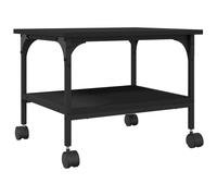 Support pour imprimante 2 tablettes Noir 50x40x38 cm Bois composite