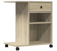 Support pour imprimante avec roulettes Chêne Sonoma 60x40x68,5 cm