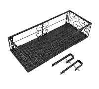 Support pour jardinière de balcon – support suspendu en fer forgé pour balustrades jusqu'à 2,5 cm, rebord de fenêtre et étagère pour plantes succulentes