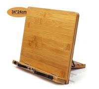 Support pour Livre en Bambou - pupitre de lecture support tablette bois lutrin de lecture,34*24cm