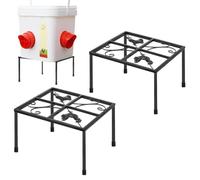 Support pour mangeoire à poulet - Fer robuste | Support pour abreuvoir à | Design carré/rond robuste, assemblage rapide, utilisation polyvalente, pour poulailler, grange, cour
