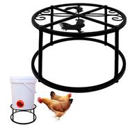 Support pour mangeoire à poulet - Fer robuste | Support pour abreuvoir à | Design carré/rond robuste, assemblage rapide, utilisation polyvalente, pour poulailler, grange, cour