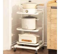 Support pour micro-ondes avec 5 planches et 2 paniers, organisateur de couvercle de récipient alimentaire, étagères de cuisine pour le rangement de comptoir, porte-ustensiles, décoration noire et