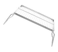 Support pour Mini-pot Barbecue Extérieur Réglable en Acier Inoxydable | Stable et Léger, Usage Camping et Fête au Feu de Camp, Finition Argenté, Format Portable