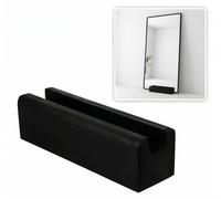 Support pour miroir en bois, fixation au sol, dimensions 25x8x7 cm, couleur noire