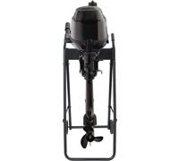 Support pour moteur hors-bord avec roues - Chariot de transport pliable - Jusqu'à 30 CV - Capacité de charge 40 kg - Roues en caoutchouc 15 cm - Acier laminé à froid - Noir