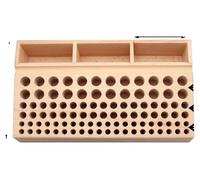 Support pour outils de travail du cuir, avec 98 emplacements, design élégant en bois de hêtre, finition bois
