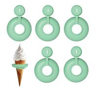 Support pour palette de glace - Porte-glace pour enfants anti-goutte avec 5 pièces en silicone | 5 accessoires réutilisables en silicone, collecteur d'égouttement pour desserts fondus, pour enfants et