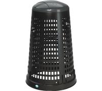 Support pour paniers D525xH880mmPP noir Couvercle gris pour sacs de 120l