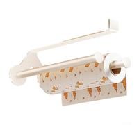 Support pour papier pour aluminium Acier Montage Mural Vertical(Milk white) | Montage pour sous pour étagère mural, flexible, installation rapide outils complexes, optimise l'espace vertical