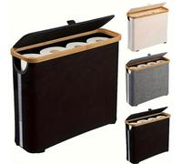 Support pour papier toilette de style bohème avec panier de rangement, panier de rangement pliable multifonctionnel, panier à linge, convient pour la salle de bain, la chambre, le dortoir, le bureau N