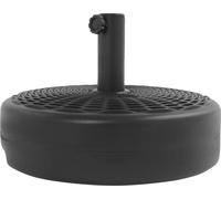 Support pour parasol, design rond, stabilité autonome, noir