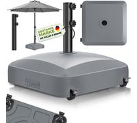 Support pour parasol tillvex® PAVERA avec roulettes et freins anthracite | Support pour parasol remplissable 37 litres / 56 kg | Poids du parasol et du parasol de marché Ø 1,8-3,7 m | Support pour par