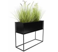 Support pour parterre de fleurs boîte noire 50 cm LOFT