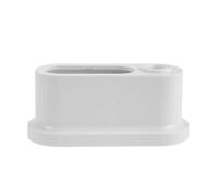 Support pour Perceuse à Ongles, Rangement 8 Embouts, Plastique Blanc | Base Stable de Bureau, Trou 17mm pour Prise, Format 80x32mm, Usage Salon et Table de Manucure