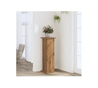 vidaXL Support pour plantes Artisan-Chêne 33x33x100 cm Bois composite Marron